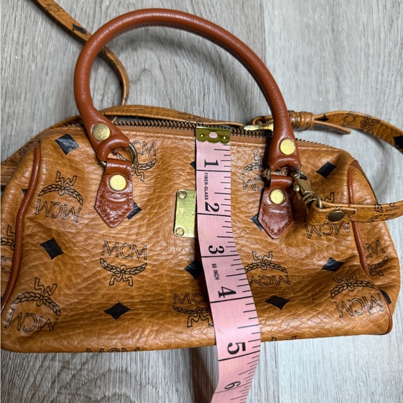 MCM Cognac Mini Bag with Gold Accents - Picture 11 of 13